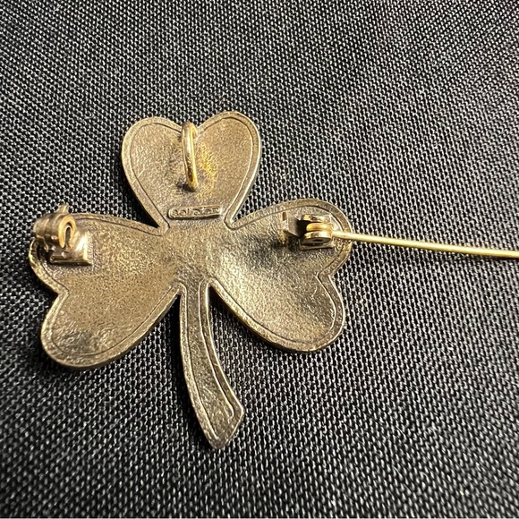 Soldor Celtic Irish gold tone pendant brooch - Picture 6 of 6